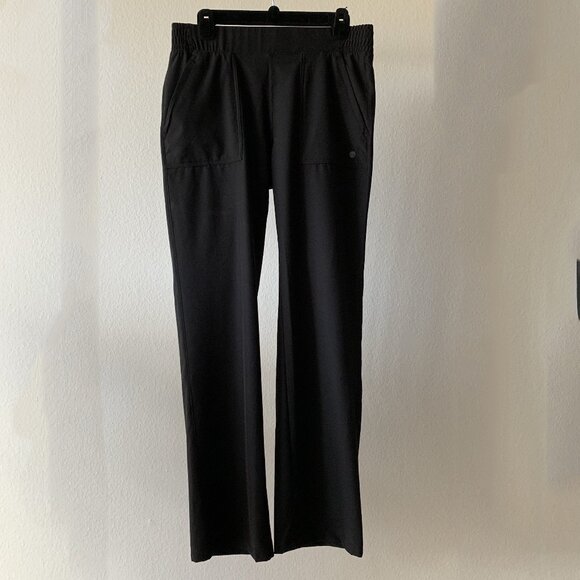 ๐ค Apana Black Wide-Leg Pull-On Yoga Pants โ Travel Comfort & Style! โจ - Picture 1 of 3